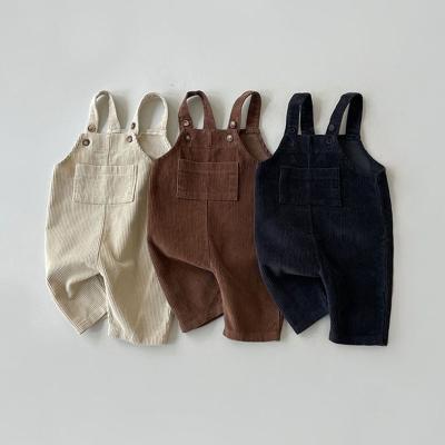 China 95%Cotton Ins Clothing Overalls Baby Boy Girls Infant Pants Spring And Autumn Baby Fashion Corduroy Casual Suspenders Baby Pants for sale