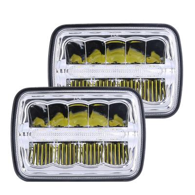 China Motorcycle High Quality Square Headlight 45w 5*7 Inch Waterproof Truck Headlights For Jeep YJ XJ Truck COWBOY I(YJ) for sale