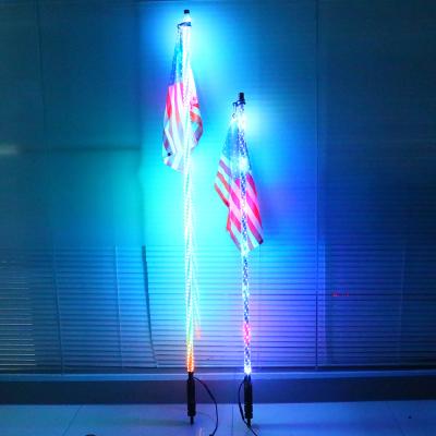 China Wholesale Price 4X4 Vihicles LOYO RGB LED 360 Whip Lights Spiral App Remote Control RGB LED Whips For Off-Road Vehicle ATV UTV RZR Polaris for sale