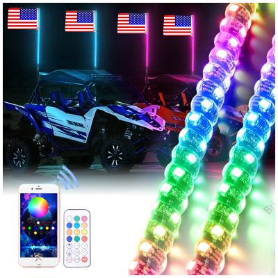 China All Loyo Vehicles New Original Led Flag Light Ip67 Utv Lit Whipl Whip Lamp Rgb Color Whip Led Light For Utv Atv for sale