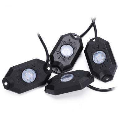 China All Vehicles Hot Selling Blue Tooth Control LED Rock Lights 4/6/8 Pcs 9W LED Pods RGB Rock Light For Jeep Offroad Truck for sale