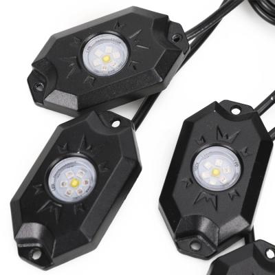 China High Quality Small Size RGB Led Rock Lights App Control Waterproof RGB Rock Lights Outdoor Underglow Lights For Trucks For Jeep for sale