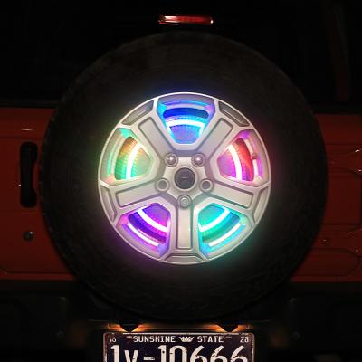 China Brake Lights Auto Part Accessories RGB Red Color Spare Tire Led Remote Control Brake Light IP 67 Waterproof Wheel Light For Jeep JK JL for sale