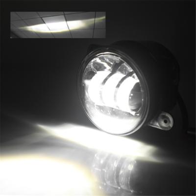 China Diecast Aluminum Housing Super Bright 4 Inch Round Led Fog Lights 30Watt Round Led Passing 12 Volt Led Fog Lights Drive Small Light Ip67 For Jeep for sale