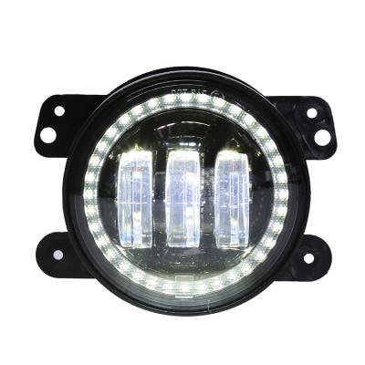 China Loyo 4 Inch Angel Eyes Dual Color Fog Halo Fog Light 30W 1440Lm Kit For Jeep Jk For Jeep Jl Die-Casting Aluminum Housing Luxury Customization for sale