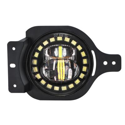 China Unique PMMA+PC Design Clockstlye Appearance 30W 12v 4 Inch Round LED Auto Fog Lights For Jeep Wangler JL 2018+ for sale