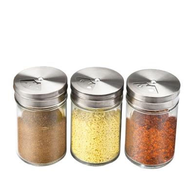 China Sustainable Kitchen Ware 100ml Glass Pepper Tins Spice Bottles for sale