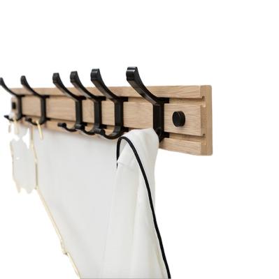 China Strong Load Bearing Wooden Coat Hook Rack Hanger Hangs Wall Hangers for sale