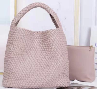 China Outdoor Female Travel Mobil Phone Shoulder Bag Compound PU Tote Fashion Women Handbag Large Capacity Bag Woven Ladies Woven for sale