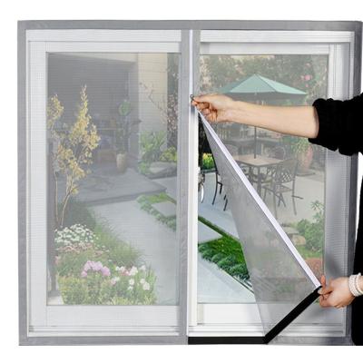 China Modern DIY Polyester Fly Screen Window Screen Mesh Mosquito With Zipper for sale