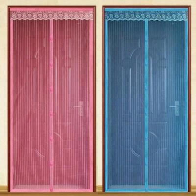 China Lightweight Mosquito Net Holder Door Cover Magnetic Strip DIY Magnetic Door Screen Curtain for sale