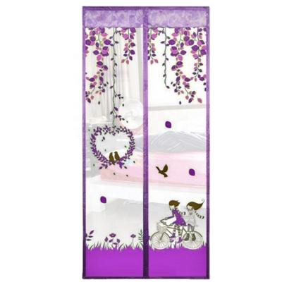 China Lightweight Wholesale Cartoon Printing Colorful Magnetic Fly Screen Designs Diy Door Curtain for sale