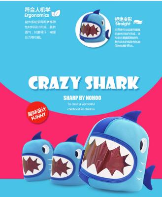 China Neoprene Kids Shark Backpack , Kids Fish Backpack Fancy 3D Cartoon for sale