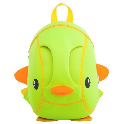 China Cartoon Duck Waterproof Kids Backpack , Neoprene Kids Satchel Backpack for sale