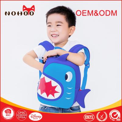 China Shark Shaped Waterproof 3D Cartoon Kids Preschool School Bags For Toddler for sale