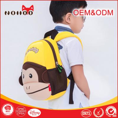 China 3D Monkey Style Personalized Kids Backpack School Bags Light Weight For Children for sale