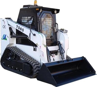 China Taian Luyue Farms Factory Directly Sale Track Skid Steer Loader TS65 55KW Crawler Skid Loaders With Mixer Attachments for sale