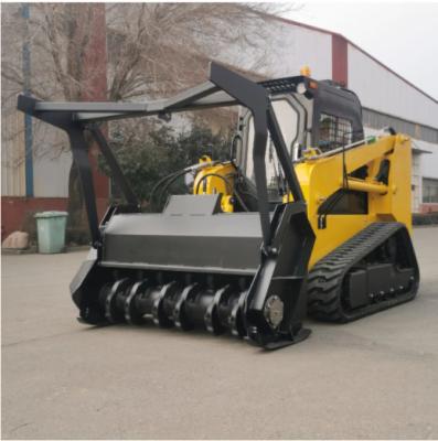 China Raises Brand New Mini Hop Track Mulcher Forestry Loader Skid Crawler Loader Beef Loader with mulcher for sale for sale