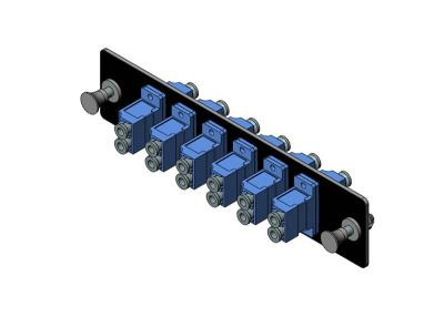 China LC 12 Fiber Adapter Panel , LGX Standard Cut Holes for Rack / Wall Mount Enclosures for sale