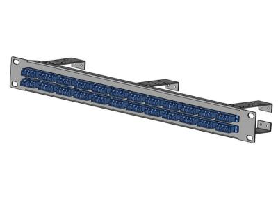 China Rack Mount LC OM2 / OM1 Fiber Adapter Panel For Backbone Cabling, 19 Inch for sale