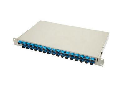 China Black / White Powder Coated Optical Fiber Splitter , 19 Inch Rack Mounted PLC Splitter for sale