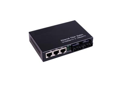 China Multimode 10/100M Fiber Media Converter with 2 Optical Port, 3 RJ45 Ports for sale