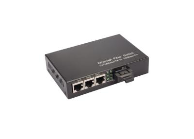 China 10/100M Optical Fiber Media Converter 850nm / 1310nm With 4 Ports for sale