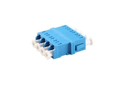 China Quad LC Fiber Optic Adaptor Single Mode PC / APC For High Density Fiber Optic Cabling System for sale