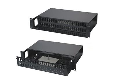 China Rack Mount Fiber Enclosure High Density , 96F For SC Connectors Or 192F For LC Connectors for sale