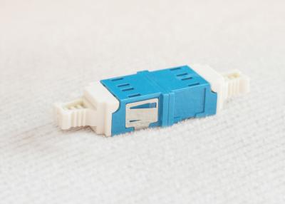 China LC Duplex Single-mode Fiber Optic Adapter Senior To Senior No Flange with One Body Dust Cap for sale