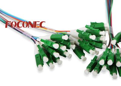 China LC / APC 12 Fiber Color Coded Fiber Optic Patch Cord / Pigtail for Data Center, FTTH for sale