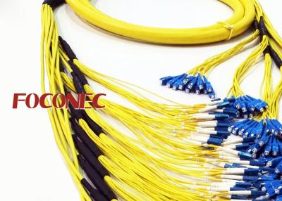 China 144 Core Trunk Fiber Patch Cord , Multistrand Patch Cable with Breakout Kit for sale