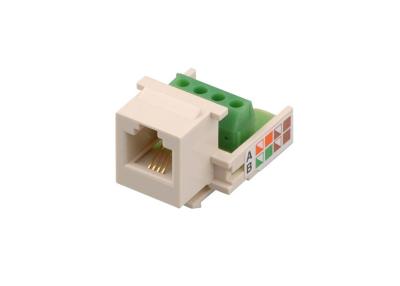 China 110 IDC RJ45 Modular Connector , Cat 3 RJ45 Keystone Jack for sale