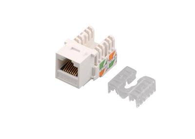 China Unshielded 180 Degree RJ45 Modular Connector , UTP Cat 5e Keystone Jack With Gold Plating for sale