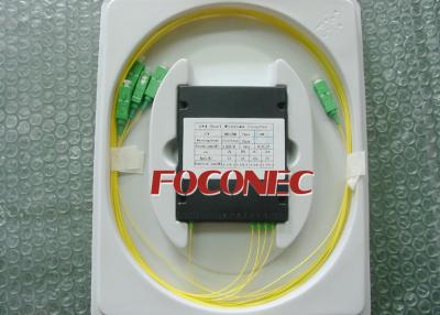 China Dual Window SM Fiber Optic Splitter Fused / FBT with 0.9mm SC / APC Connector for sale