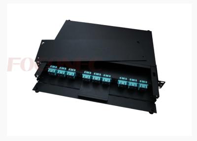 China 1RU 19 Inch Rack Mount Fiber Enclosure / Patch Panel , 3 LGX Adapter Panel or Fiber Cassette for sale