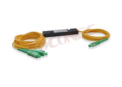 China Single or Dual window 1x2 Cassette Type FBT Coupler , Fiber Optic Splitter for sale