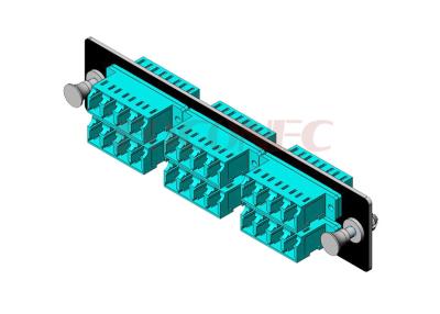 China OM3 24 Fiber Adapter Panel with LC Quad Adapter , Fiber Adapter Plate for sale