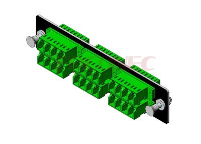 China Green LGX Fiber Adapter Plate with LC APC adapters 24 Fiber Adapter Panel for sale