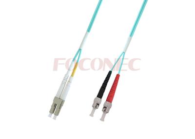 China LC to ST OM4 Duplex Fiber Patch Cord , Multimode 10 Gig Jumper Cable for 40G / 100G Networks for sale