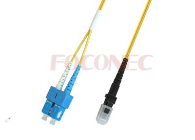 China SC to MTRJ Fiber Optic Patch Cord , Single-mode G652D Optical Fibre Patch Cable for sale