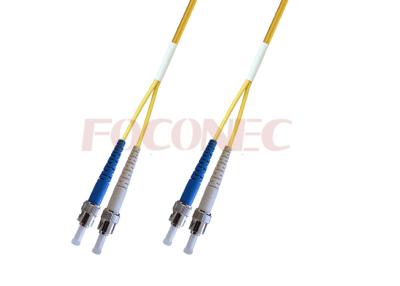 China ST to ST Singlemode Fiber Optic Patch Cable , G652D Duplex Optical Fibre Patch Lead for sale