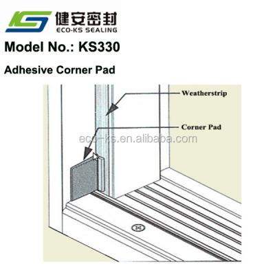 China Top Elasticity Sealing Strip And Corner Pad/Groove Weather Strip Used In Kerfed Jamb For Wooden Door Qlon Seal for sale