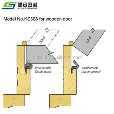 China Top Elasticity Foam Groove Weather Strip Used In Kerfed Jamb For Wooden Door Q-lon Seal for sale