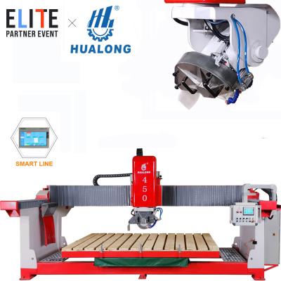 China Building Material Stores Hualong HLSQ-450 Large Blade Stone Block Cutting Table Saw Stone Cutting Machine for sale