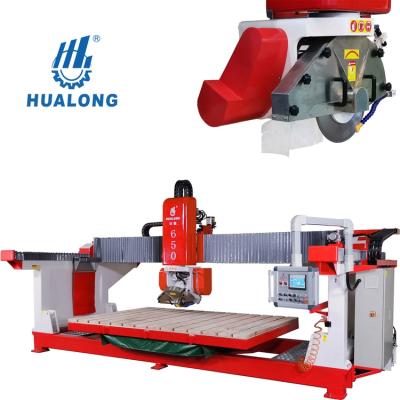 China Building material stores HUALONG stonemachinery HLSQ-650 automatic bridge saw stone cutting machine for sale