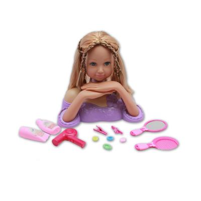 China Kids Can Pretend To Make Hair For 28cm Doll Make Hair Baby - Doll Head Toy For Kids, Hair Styling Practice Doll Head Toy for sale