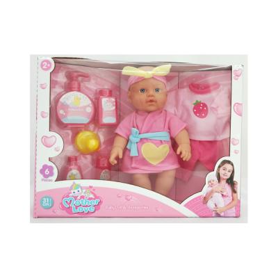 China Toy Bath and Battery Operated Change Cloth for Lovely Toy Little Baby Doll with Bath Accessories for sale