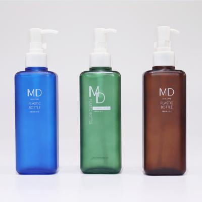 China Printed Lotion Bottle 185ml PETG Plastic Pump Bottle Luxury Cosmetic Packaging Facial Cleansing Bottle for sale