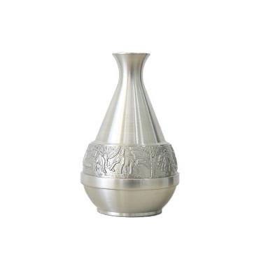 China Folk Handwork Tin Wine Vessel Set Pure Tin Flagon Small Handless Winecup Tin Gift of Art Hot Sale Chinese Supplier for Sale for sale